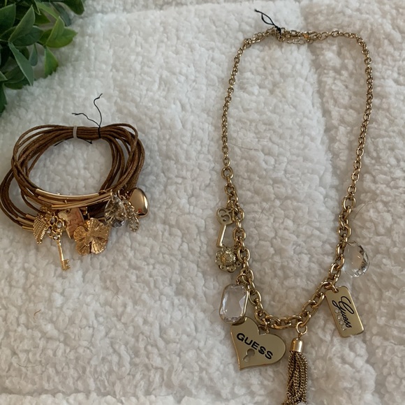 Guess Jewelry - NWOT GUESS Necklace & Bracelet Gold Costume Jewelry